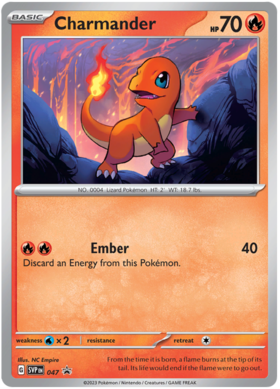 047 Charmander, Scarlet & Violet | Promos, promo, 25.00 kr, Pokesingles. Kjøp pokemon kort til lave priser hos oss.