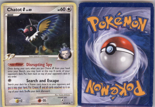 *SE BILDE FOR TILSTAND*  Chatot G #54 Pokemon Supreme Victors Pokesingles