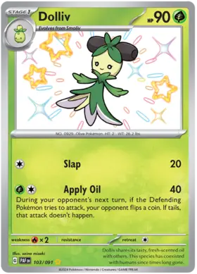 103 Dolliv, Paldean Fates, secret, 100.00 kr, Pokesingles. Kjøp pokemon kort til lave priser hos oss.