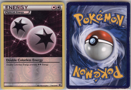 *SE BILDE FOR TILSTAND* Double Colorless Energy [Reverse Holo] #114 Pokemon Fates Collide
