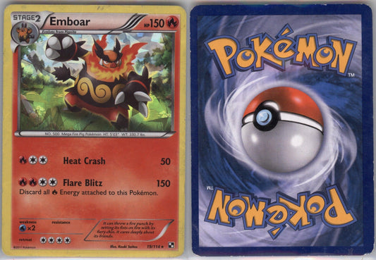 *SE BILDE FOR TILSTAND* Emboar - 19/114 (Cracked Ice Holo) - Deck Exclusives (PR) Pokesingles