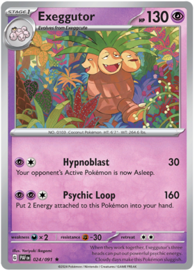 024 Exeggutor - Holo Rare, Paldean Fates, , 5.00 kr, Pokesingles. Kjøp pokemon kort til lave priser hos oss.