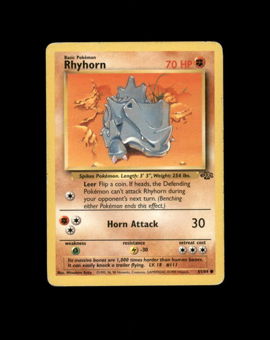 Rhyhorn #61 Pokemon Jungle Pokesingles