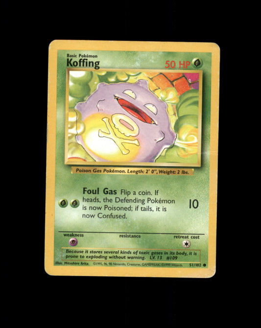 *SE BILDE FOR TILSTAND* Koffing 51 Base Set Pokesingles