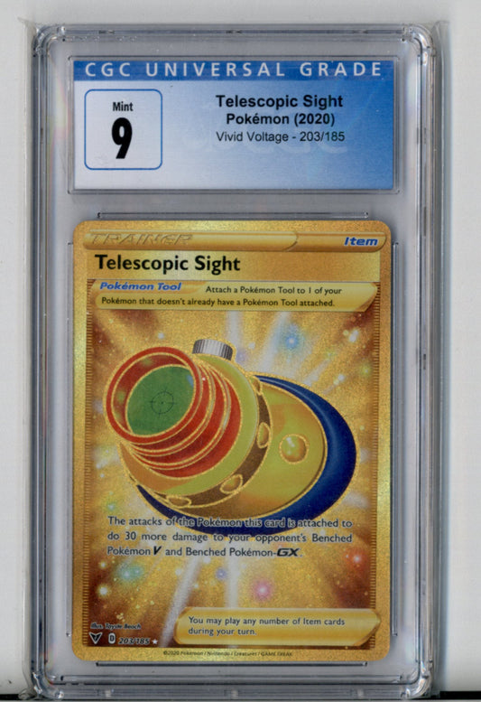 Telescopic Sight 203 Vivid Voltage CGC 9 Pokesingles