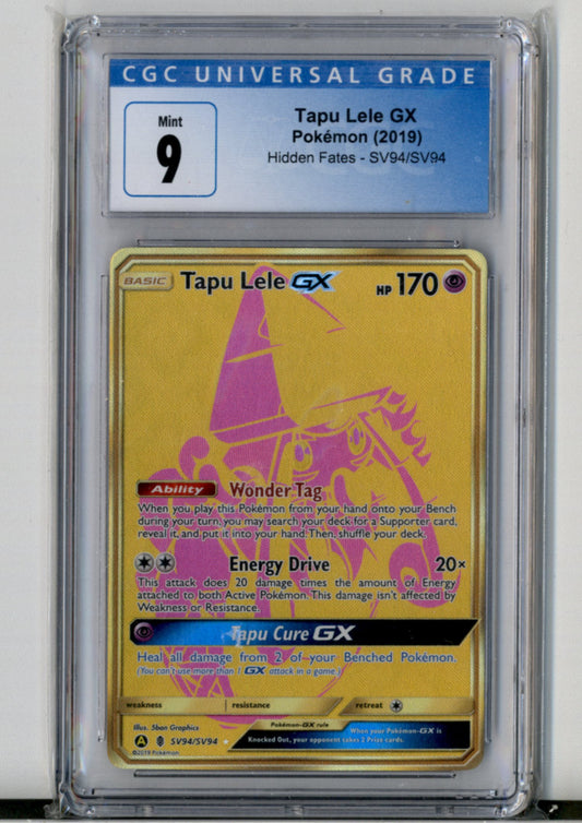 Tapu Lele SV94 Hidden Fates CGC 9 Pokesingles