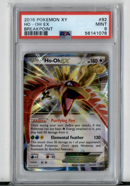 Ho-Oh EX 92 BREAKpoint PSA 9 Pokesingles