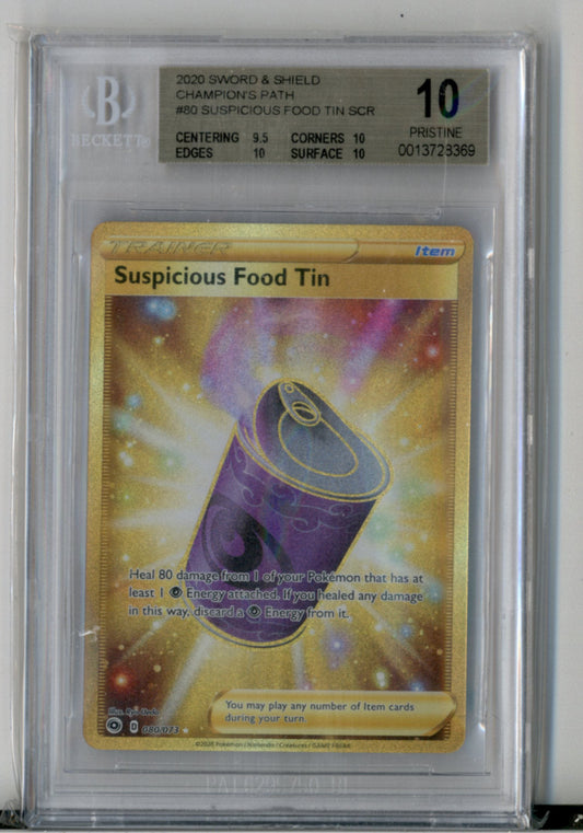 Suspicious Food Tin 80 Champion's Path BGS 10 Pokesingles