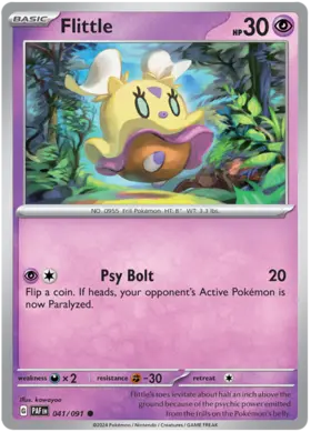 041 Flittle, Paldean Fates, nonholo, 2.00 kr, Pokesingles. Kjøp pokemon kort til lave priser hos oss.