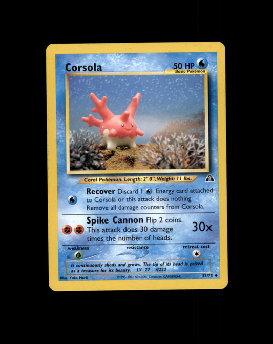 *SE BILDE FOR TILSTAND* Corsola #37 Pokemon Neo Discovery Pokesingles
