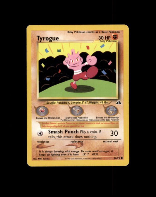 *SE BILDE FOR TILSTAND* Tyrogue #66 Pokemon Neo Discovery Pokesingles