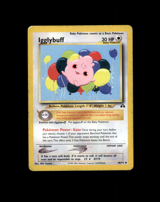 *SE BILDE FOR TILSTAND* Igglybuff #40 Pokemon Neo Discovery Pokesingles