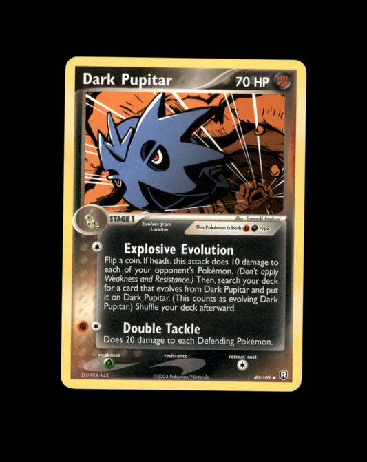 *SE BILDE FOR TILSTAND* Dark Pupitar #40 Pokemon Team Rocket Returns Pokesingles