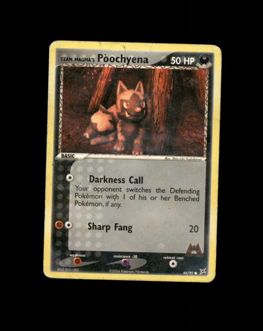 *SE BILDE FOR TILSTAND* Poochyena #66 Pokemon Team Magma & Team Aqua Pokesingles
