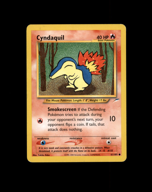 *SE BILDE FOR TILSTAND* Cyndaquil #61 Pokemon Neo Destiny Pokesingles
