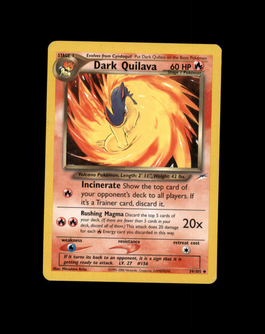 *SE BILDE FOR TILSTAND* Dark Quilava #39 Pokemon Neo Destiny Pokesingles