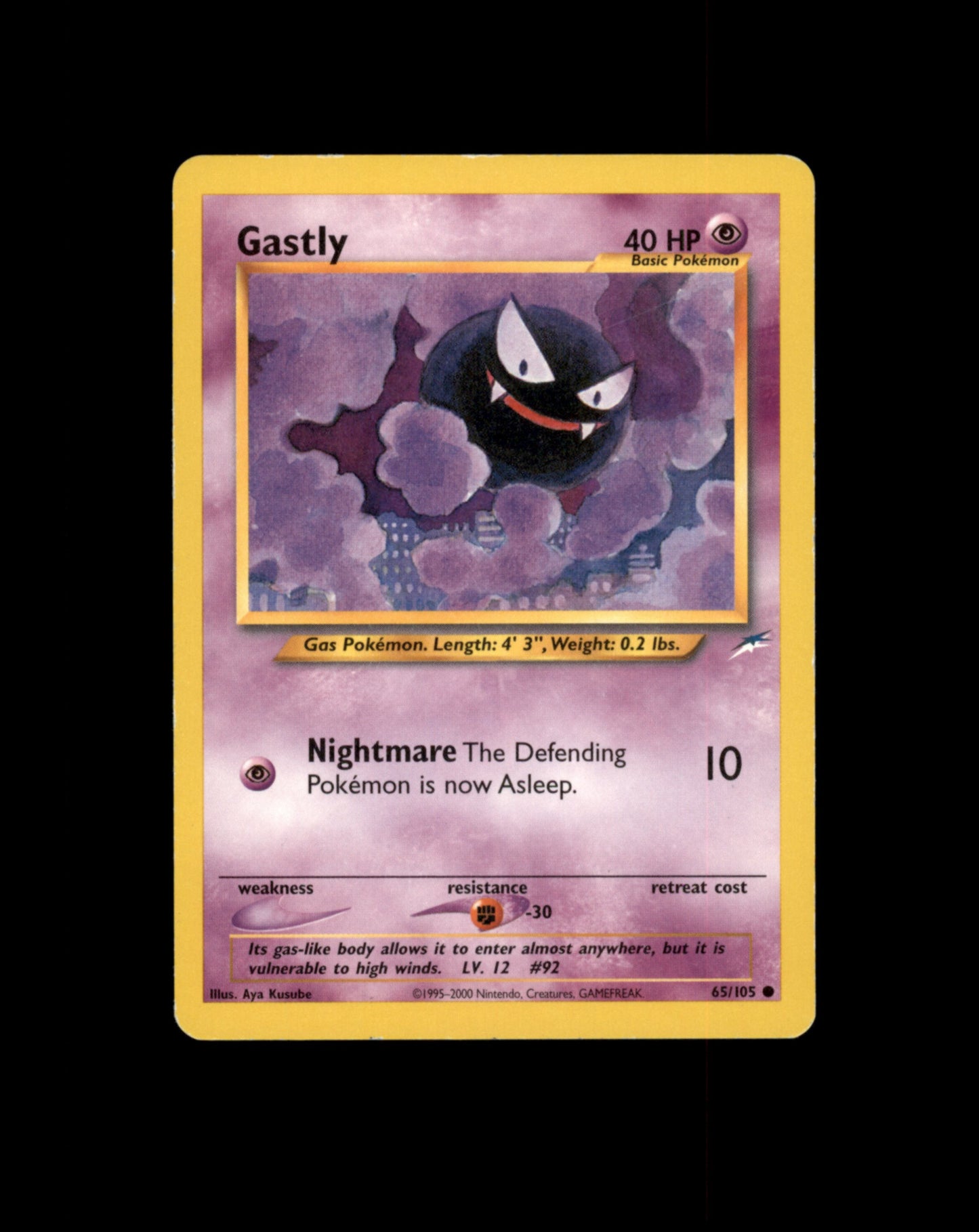 *SE BILDE FOR TILSTAND* Gastly #65 Pokemon Neo Destiny Pokesingles
