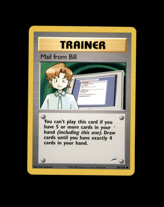 *SE BILDE FOR TILSTAND* Mail from Bill #105 Pokemon Neo Destiny Pokesingles