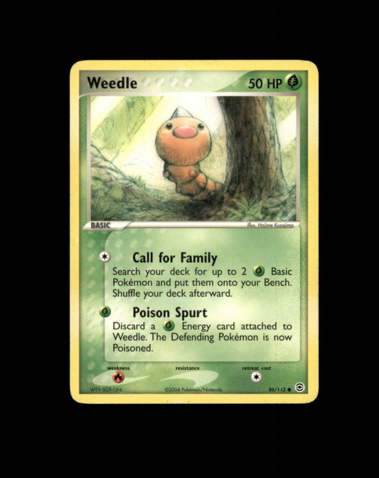 *SE BILDE FOR TILSTAND* Weedle #86 Pokemon Fire Red & Leaf Green Pokesingles