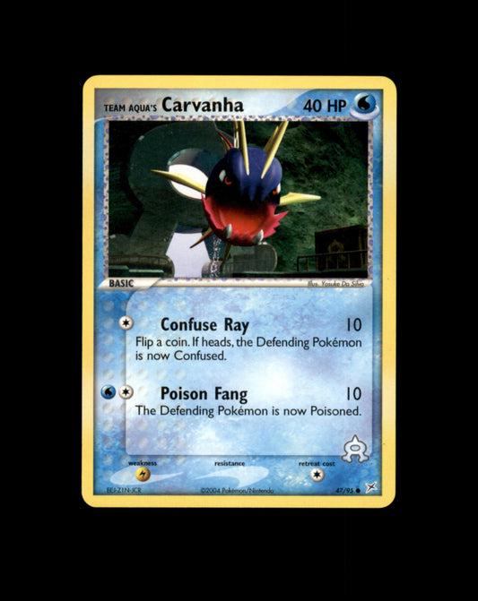 *SE BILDE FOR TILSTAND* Carvanha #47 Pokemon Team Magma & Team Aqua Pokesingles