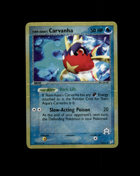 *SE BILDE FOR TILSTAND* Carvanha [Reverse Holo] #25 Pokemon Team Magma & Team Aqua Pokesingles