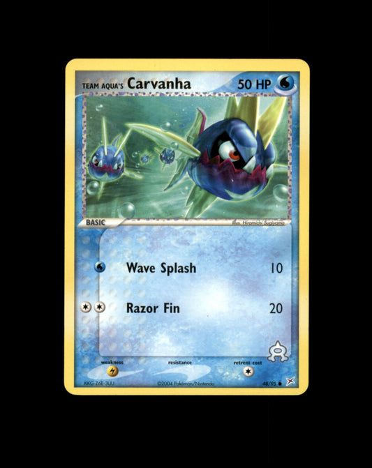 *SE BILDE FOR TILSTAND* Carvanha #48 Pokemon Team Magma & Team Aqua Pokesingles