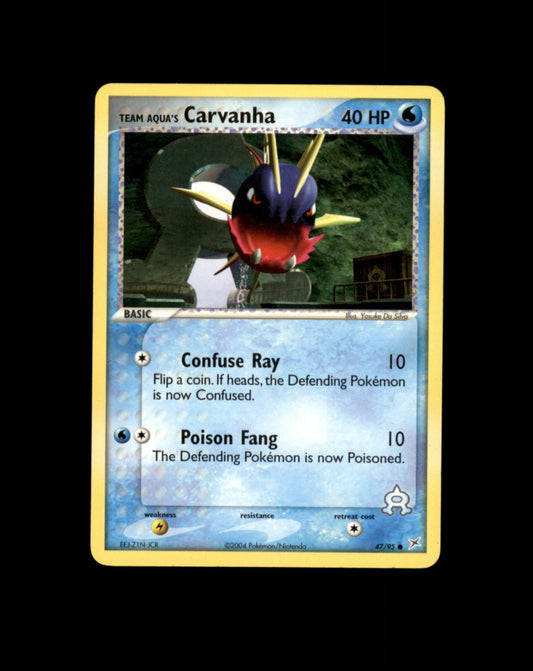 *SE BILDE FOR TILSTAND* Carvanha #47 Pokemon Team Magma & Team Aqua Pokesingles