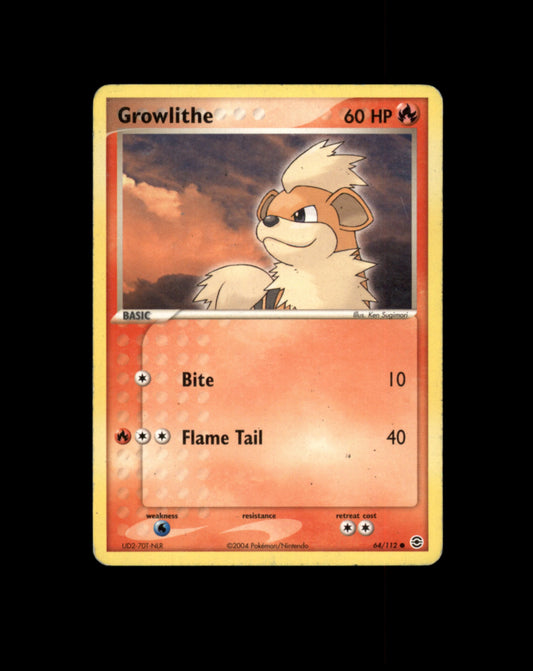 *SE BILDE FOR TILSTAND* Growlithe #64 Pokemon Fire Red & Leaf Green Pokesingles