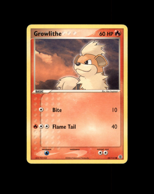 *SE BILDE FOR TILSTAND* Growlithe #64 Pokemon Fire Red & Leaf Green Pokesingles
