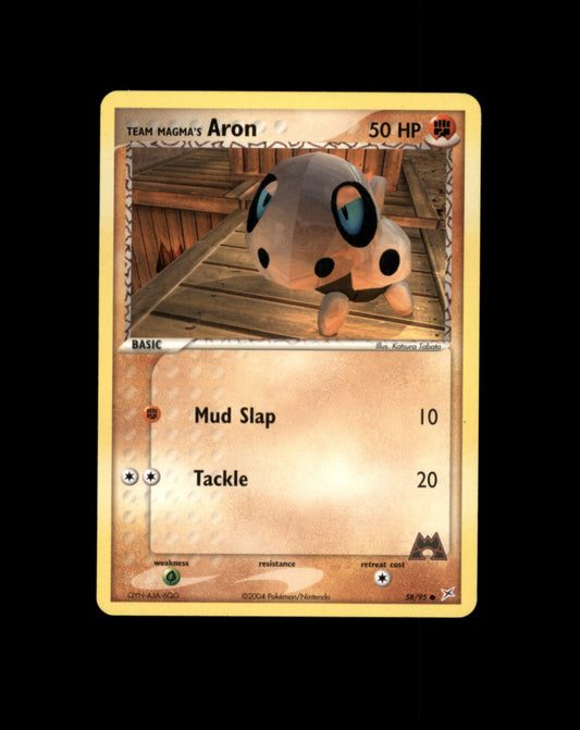 *SE BILDE FOR TILSTAND* Aron #58 Pokemon Team Magma & Team Aqua Pokesingles