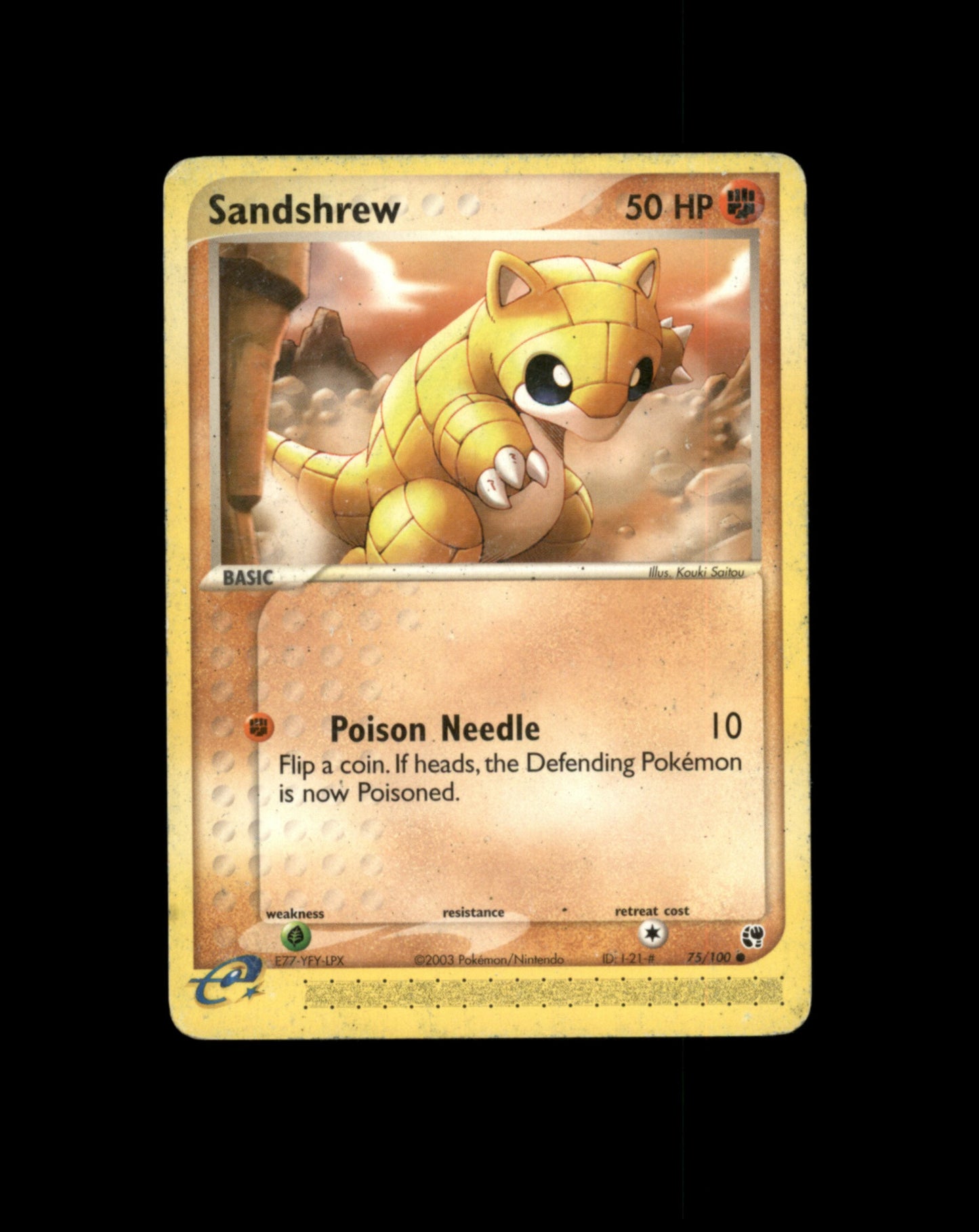 *SE BILDE FOR TILSTAND* Sandshrew #75 Pokemon Sandstorm Pokesingles
