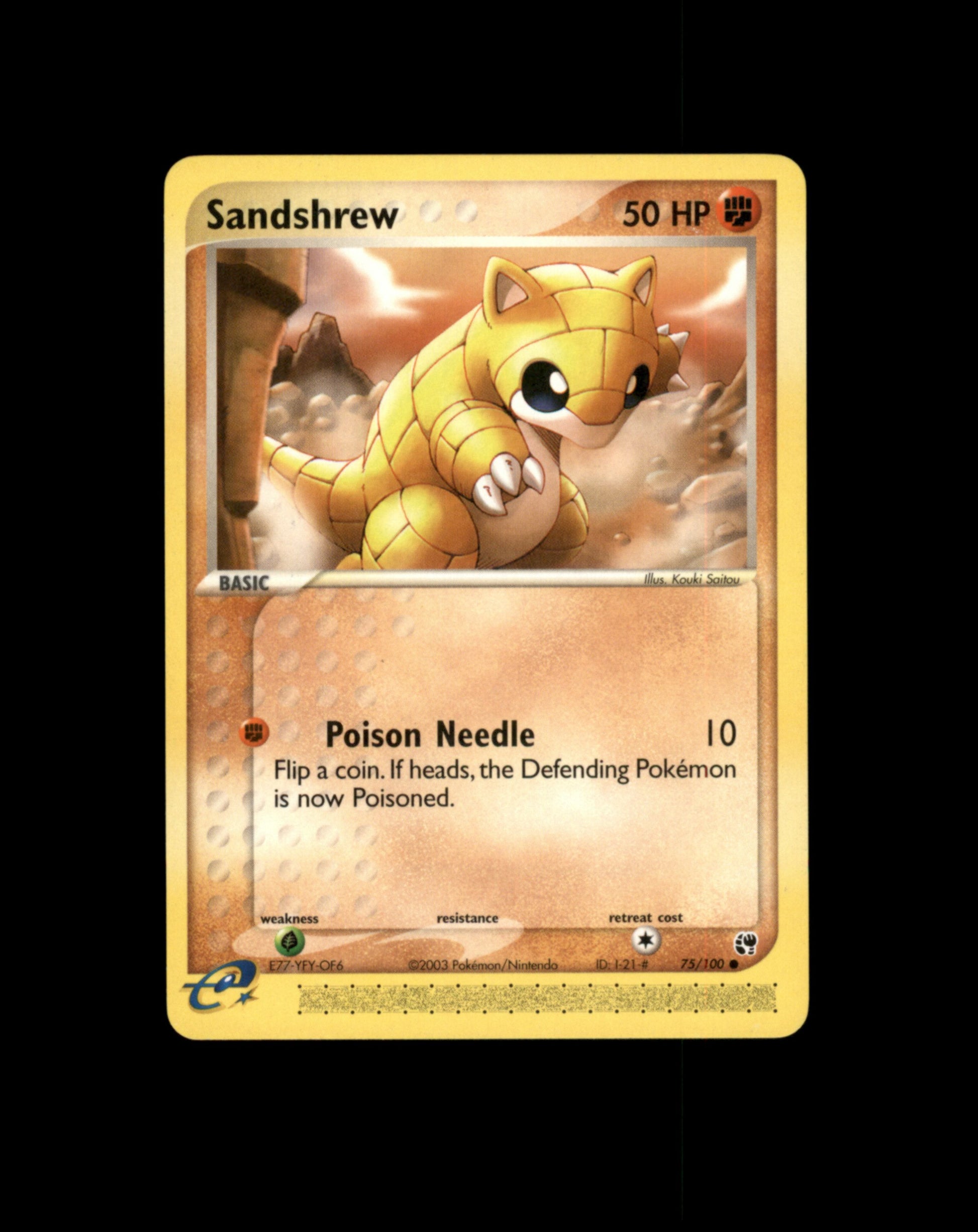 *SE BILDE FOR TILSTAND* Sandshrew #75 Pokemon Sandstorm Pokesingles