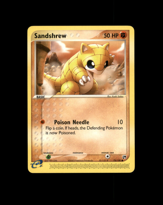*SE BILDE FOR TILSTAND* Sandshrew #75 Pokemon Sandstorm Pokesingles