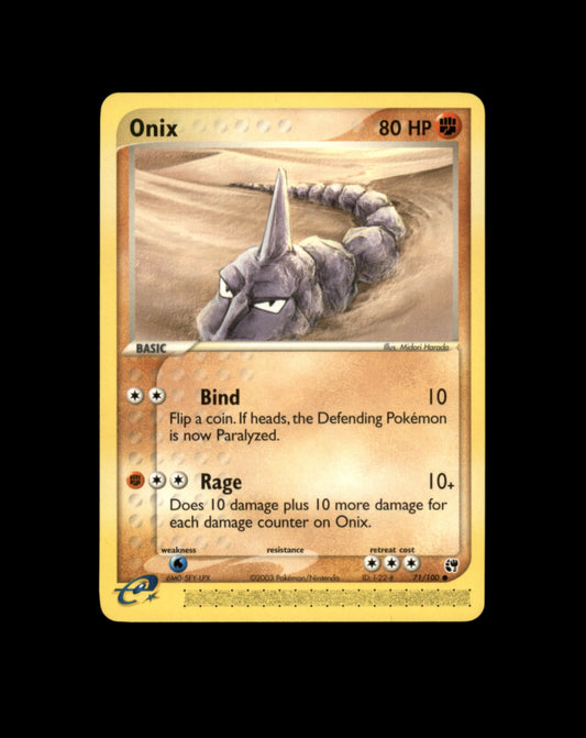 *SE BILDE FOR TILSTAND* Onix #71 Pokemon Sandstorm Pokesingles