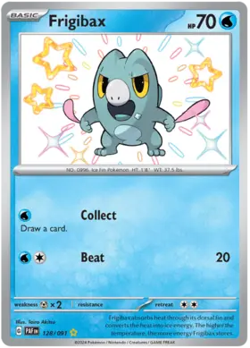 128 Frigibax, Paldean Fates, secret, 3.00 kr, Pokesingles. Kjøp pokemon kort til lave priser hos oss.