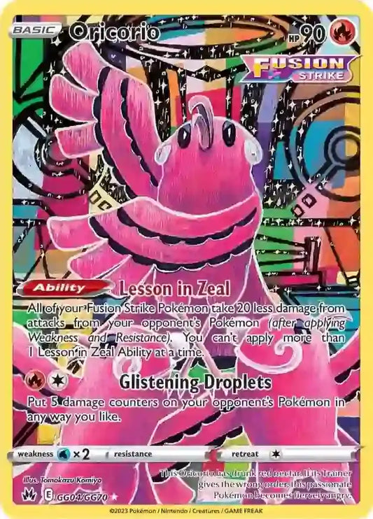 Oricorio GG04, Crown Zenith | Sword & Shield, , 0.00 kr, Pokesingles. Kjøp pokemon kort til lave priser hos oss.