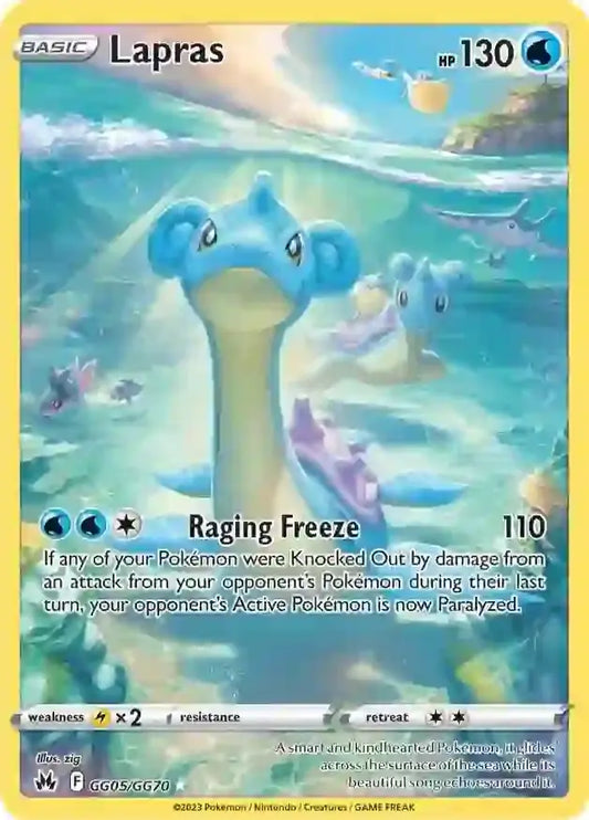 Lapras GG05, Crown Zenith | Sword & Shield, , 0.00 kr, Pokesingles. Kjøp pokemon kort til lave priser hos oss.