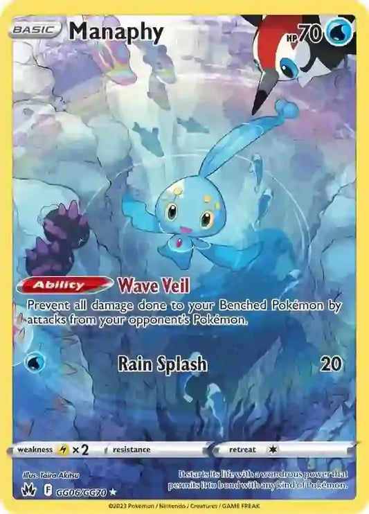 Manaphy GG06, Crown Zenith | Sword & Shield, , 0.00 kr, Pokesingles. Kjøp pokemon kort til lave priser hos oss.