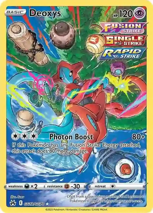 Deoxys GG12, Crown Zenith | Sword & Shield, , 0.00 kr, Pokesingles. Kjøp pokemon kort til lave priser hos oss.