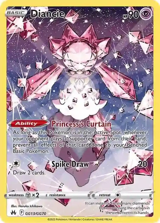 Diancie GG13, Crown Zenith | Sword & Shield, , 0.00 kr, Pokesingles. Kjøp pokemon kort til lave priser hos oss.