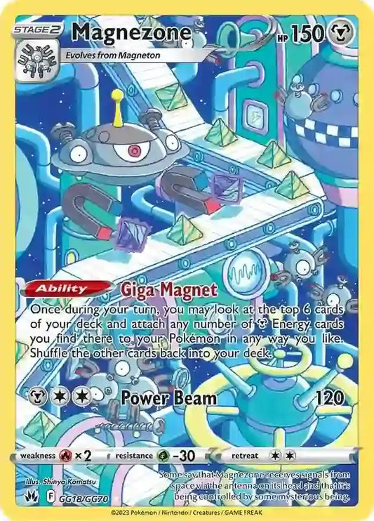 Magnezone GG18, Crown Zenith | Sword & Shield, , 0.00 kr, Pokesingles. Kjøp pokemon kort til lave priser hos oss.