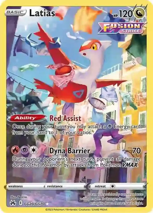 Latias GG20, Crown Zenith | Sword & Shield, , 0.00 kr, Pokesingles. Kjøp pokemon kort til lave priser hos oss.