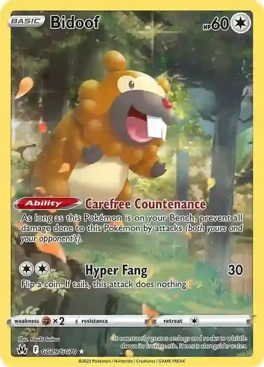 Bidoof GG29, Crown Zenith | Sword & Shield, , 0.00 kr, Pokesingles. Kjøp pokemon kort til lave priser hos oss.