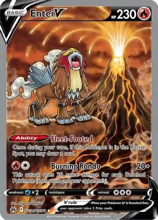 Entei V GG36, Crown Zenith | Sword & Shield, , 0.00 kr, Pokesingles. Kjøp pokemon kort til lave priser hos oss.