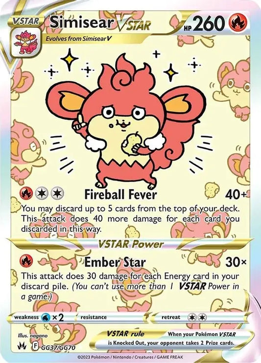 Simisear VSTAR GG37, Crown Zenith | Sword & Shield, , 0.00 kr, Pokesingles. Kjøp pokemon kort til lave priser hos oss.