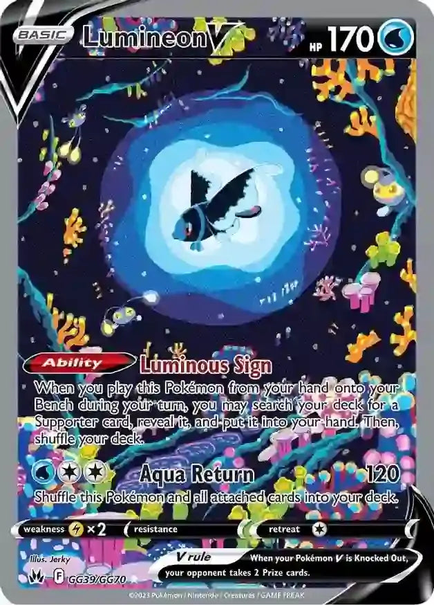 Lumineon V GG39, Crown Zenith | Sword & Shield, , 0.00 kr, Pokesingles. Kjøp pokemon kort til lave priser hos oss.