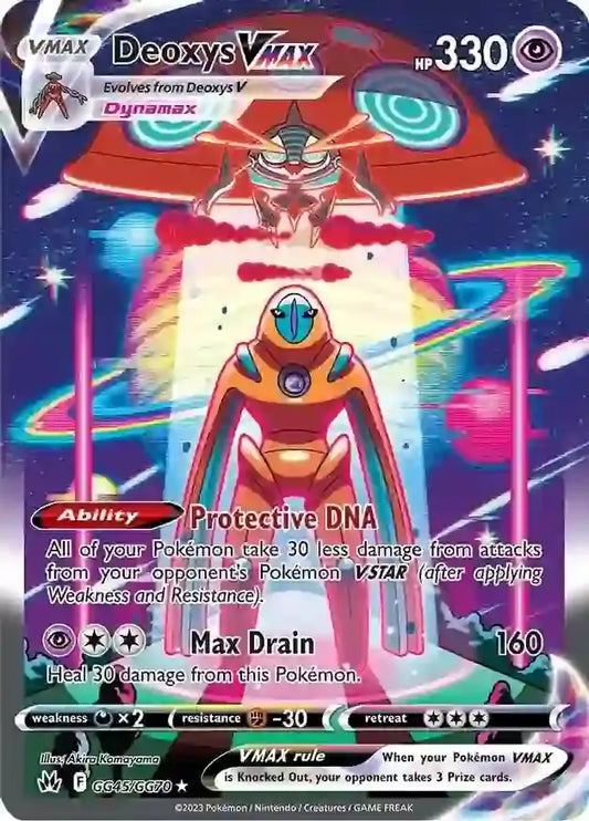 Deoxys VMAX GG45, Crown Zenith | Sword & Shield, , 0.00 kr, Pokesingles. Kjøp pokemon kort til lave priser hos oss.