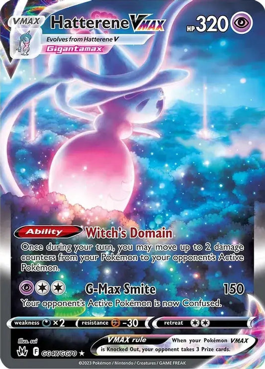 Hatterene VMAX GG47, Crown Zenith | Sword & Shield, , 0.00 kr, Pokesingles. Kjøp pokemon kort til lave priser hos oss.