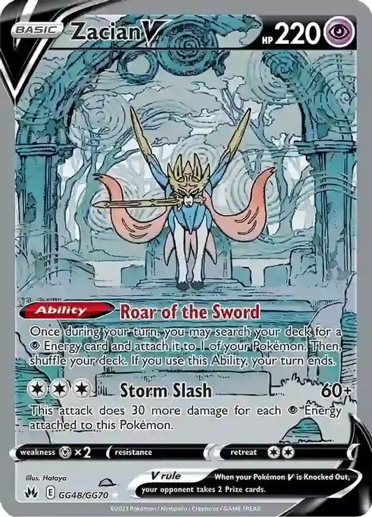 Zacian V GG48, Crown Zenith | Sword & Shield, , 0.00 kr, Pokesingles. Kjøp pokemon kort til lave priser hos oss.