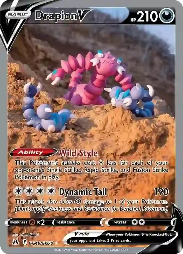 Drapion V GG49, Crown Zenith | Sword & Shield, , 0.00 kr, Pokesingles. Kjøp pokemon kort til lave priser hos oss.